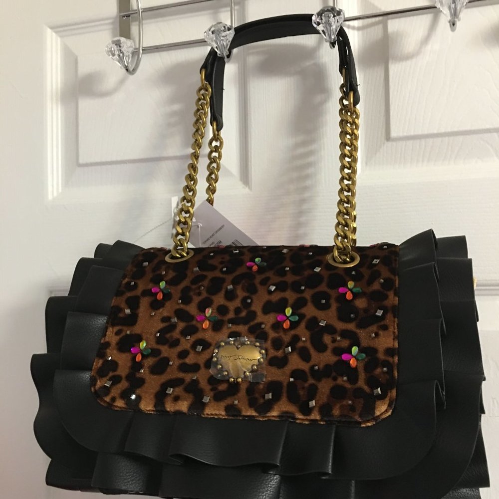 Betsey Johnson Leopard Large Shoulder bag Handbag - So rich in Color New